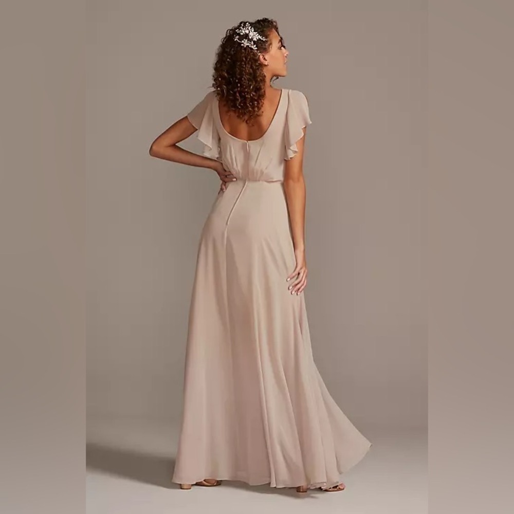 David’s Bridal Celebrate DB Studio Daydream Dress Flutter Sleeve Full Skirt Sz 0 - Picture 12 of 12